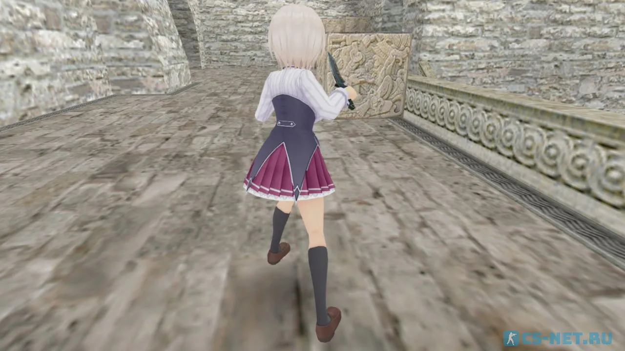 Модель персонажа «Koneko Toujou (Конэко Тодзё)» из аниме "Старшая школа DxD" для CS 1.6 (вид сзади)