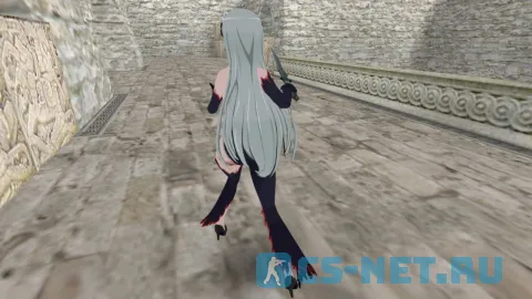 Модель персонажа «Freya (Фрейя)» из аниме "Danmachi" для CS 1.6 (вид сзади)