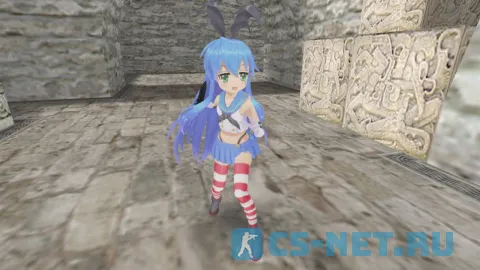 Модель персонажа «Konata Izumi (Коната Изуми)» из аниме "Счастливая звезда" для CS 1.6 (вид спереди)