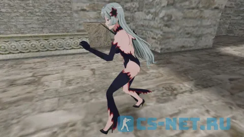 Модель персонажа «Freya (Фрейя)» из аниме "Danmachi" для CS 1.6 (вид сбоку)