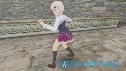 Модель персонажа «Koneko Toujou (Конэко Тодзё)» из аниме "Старшая школа DxD" для CS 1.6 (вид сбоку)