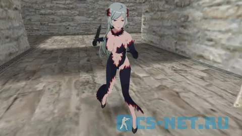 Модель персонажа «Freya (Фрейя)» из аниме "Danmachi" для CS 1.6 (вид спереди)