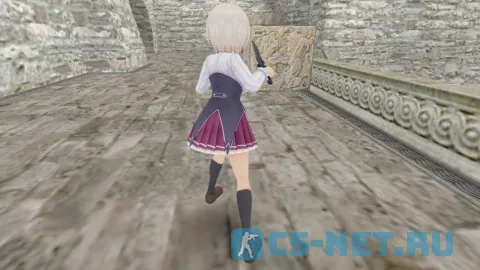 Модель персонажа «Koneko Toujou (Конэко Тодзё)» из аниме "Старшая школа DxD" для CS 1.6 (вид сзади)